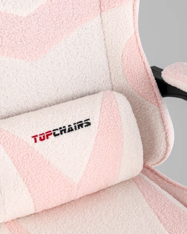 Кресло спортивное TopChairs MG-7019 букле бело-розовый TopChairs УТ000042694
