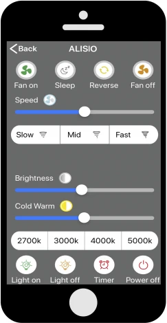 Потолочный светильник светодиодный диммируемый с вентилятором с пультом управлением смартфоном регулировкой цветовой температуры Mantra Nature 7807 (регулировка яркости, 220V, умный дом - Алекса, вертолет)