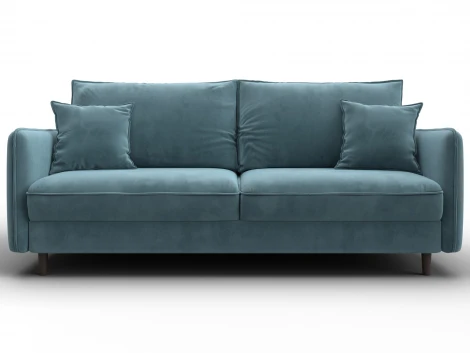 Диван прямой Лига-064 НПБ (ДСП/Дерево/Велюр/Бирюзовый) Лига Диванов 134776