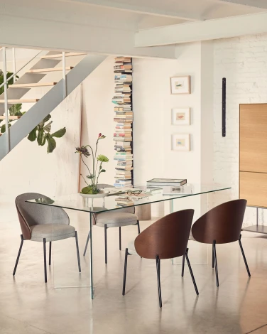 Стол обеденный La Forma (ex Julia Grup) Burano (Прозрачный/ Стекло)