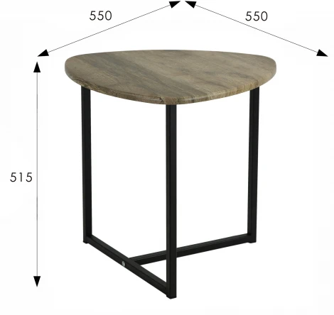 Стол журнальный BeautyStyle 11 дуб крымский состаренный/черный от фабрики Mebelik