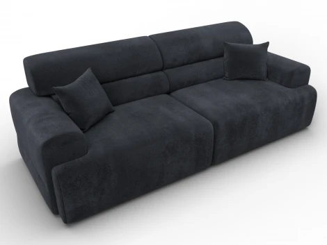 Диван прямой Лига-109 НПБ (ДСП,Фанера,Велюр/Темно-серый) Лига Диванов 136490