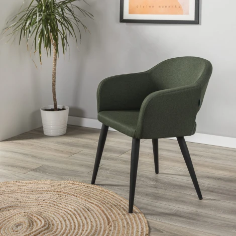 Стул R-Home Oscar тёмно-зеленый/черный