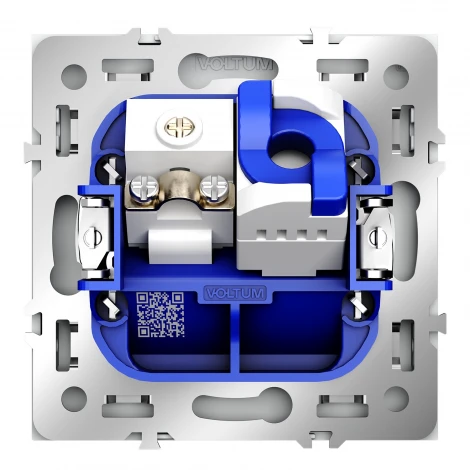 Розетка телевизионная встраиваемая TV+RJ45 Voltum S70 VLS060702 (белый матовый)
