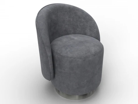 Кресло Лига-108 (Фанера,ДСП,Брус,Велюр/Темно-серый) Лига Диванов 136465