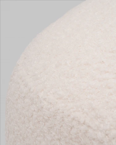 Пуф Стоун букле Fluffy молочный Stool Group арт.УТ000040879