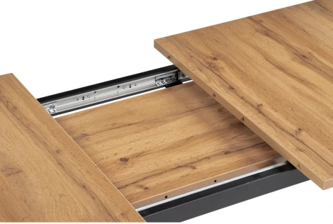 Стол раскладной Notta Колон Лофт 120 25 мм черный матовый / дуб вотан 489606