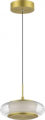 Подвесной сетильник ST Luce Frittela SL6239.203.01 золото/прозрачный LED 1*7W 3000K (220V, на проводе)