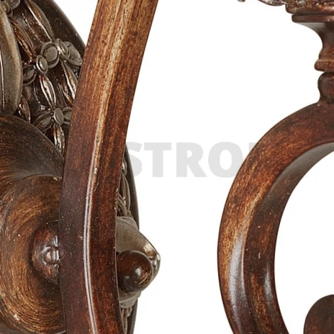 Бра N-Light, 1 плафон, античное серебро, коричневый