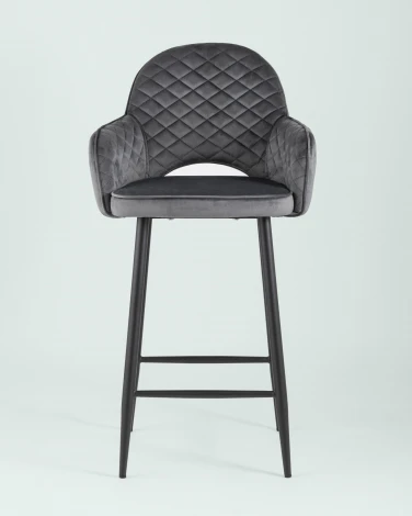 Стул полубарный Stool Group Венера диамант велюр серый УТ000004925