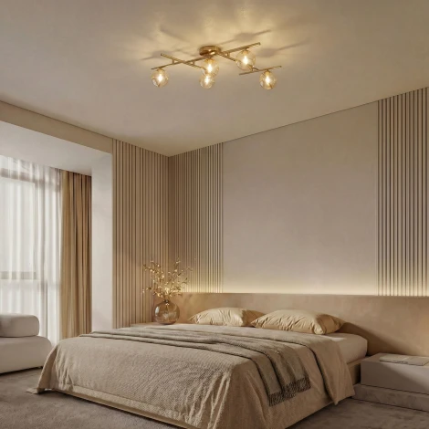 Потолочная люстра 502001/5 латунь