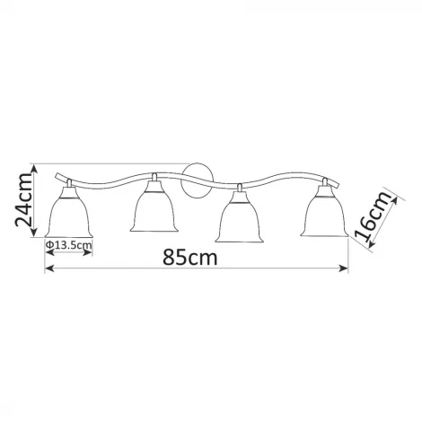 Спот Arte Lamp Campana A9557PL-4BG