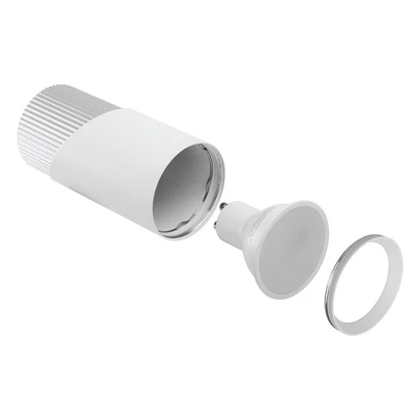 Точечный светильник накладной Wolta WSL-GU10/06WCH под лампу GU10 Белый / Хром DOLCE