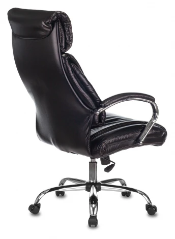 Кресло руководителя Бюрократ T-9904NSL черный Leather Venge Black эко.кожа крестовина металл хром