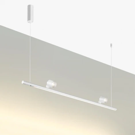 Светильник подвесной диммируемый (сенсер) Novotech Fermo 359308 OVER белый LED 14W+14W 4000K 220V (регулировка яркости, сенсорный выключатель, на тросе)