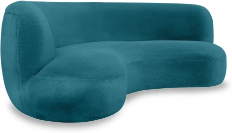 Диван Patti 2400 ОГОГО (арт.853243), (Мех/Бирюзовый)