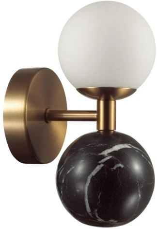 Бра Odeon Light Lolla 4361/6WL под латунь/металл/стекло/черный мрамор IP20 LED 1*6W 3000K 220V (шарики)