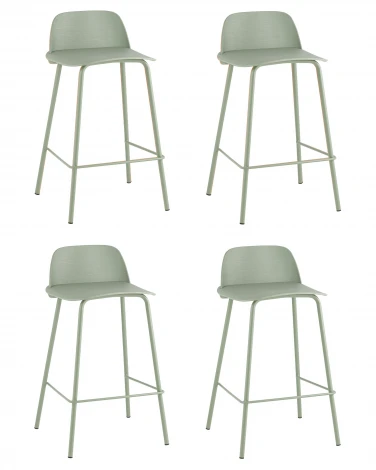 Стул полубарный Mist серо-зеленый 4 шт Stool Group арт.УТ000038440
