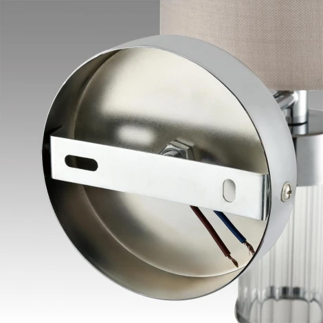 Бра Lumion Arnika 6585/1W хром/бежевый, металл/текстиль, стекло E14 1*40W 220V