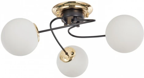 Потолочная люстра Arte Milano Neapolis-76408 276408/3 BK/GD (220V, шар)