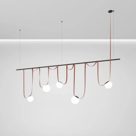 Комплект ременной трековой системы Belty на штанге Rod Denkirs Belty Set DK55SET08-01-BR (LED, 48V, шарики)