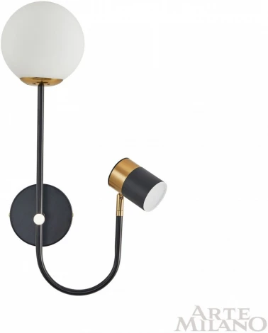 Бра Arte Milano Ferrara-71040 274802/1+1B BK/GD (220V)