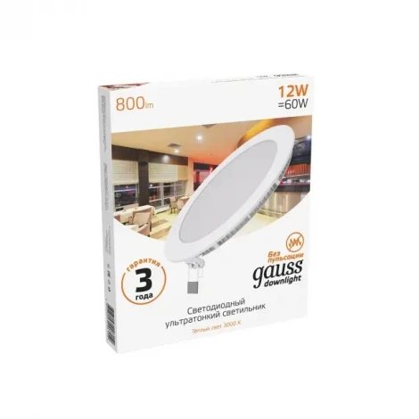 Встраиваемый точечный светильник Gauss 939111 939111112 (LED, 220V)