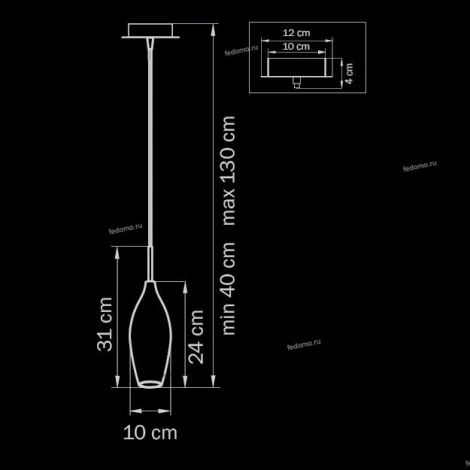 Подвесной светильник Lightstar Pentola 803027 (220V, на проводе, ваза)