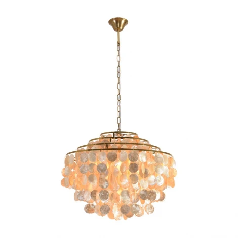 Подвесная люстра Lumion Shella 8386/6 бронза/перламутровый, металл/ракушка E14 6*40W 220V