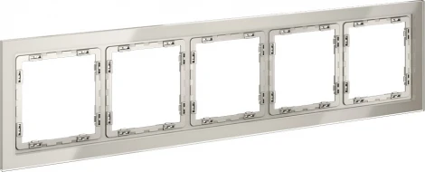 Рамка на 5 постов (кашемир, стекло) Voltum S70 VLS110503