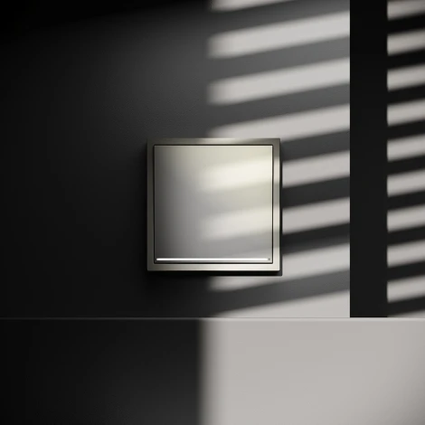 Выключатель одноклавишный с подсветкой (шелк) Voltum S70 VLS010204