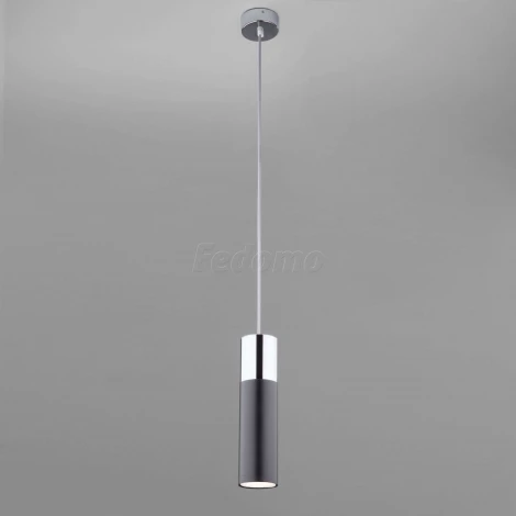 Подвесной светильник Eurosvet Double Topper 50135/1 LED хром/черный (220V, на проводе)