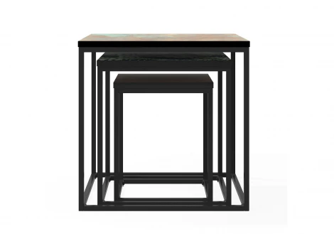 Комплект из 3 журнальных столиков черный MY iNTERNO Penna ML-S9362