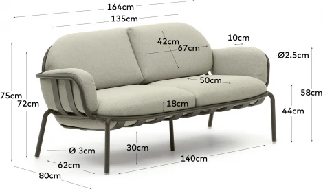 Диван уличный La Forma (ex Julia Grup) Joncols