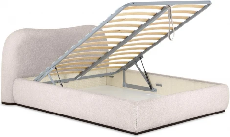 Кровать Patti с подъемным механизмом ОГОГО (арт.831395), (Ткань,Букле/Бежевый)
