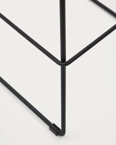 Zahara Барный стул бежевый с черными стальными ножками 76 см La Forma (ex Julia Grup) арт.148498