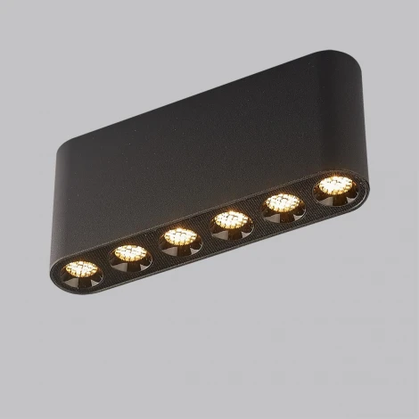 Потолочный линейный светильник Odeon Light Small 7092/15CL черный/металл/акрил LED 15W 3000K 220V