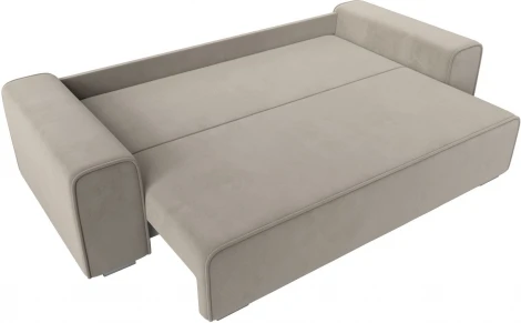 Диван прямой Лига-029 (Бежевый/Микровельвет) Лига Диванов арт.121017