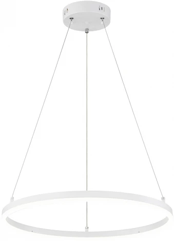 Подвесной светильник Escada Void 10254/1LED 43W White APP (регулировка яркости, 220V, пульт управления, управление смартфоном, на тросе, кольцо)