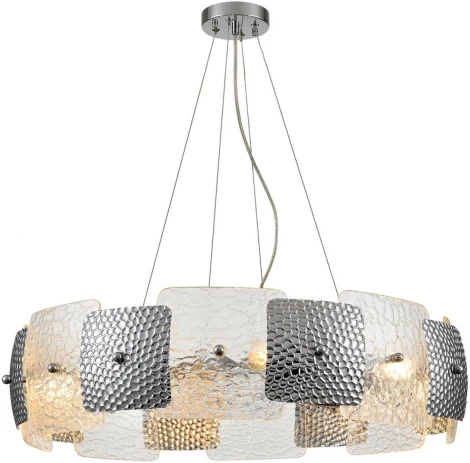 Подвесной светильник Lumion Liberti 6588/8 хром/тонированное стекло, металл/стекло E14 8*40W 220V (на тросе, круглые)