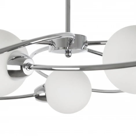 Люстра led с 5 плафонами на штанге MyFar Летисия MR2251-5C шарики