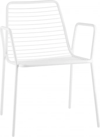 Стул с подлокотниками Дели металл белый Stool Group (арт.УТ000039264)