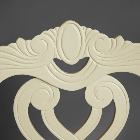 Стул -Андромеда/ Andromeda Ivory white, ткань коричневая S168-7 (дерево гевея)