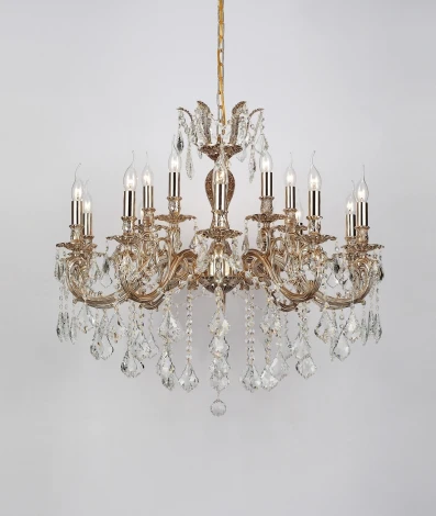 Большая люстра BARLETTA 122.10.5 coffe gold (220V, на цепи, подсвечник, свеча)