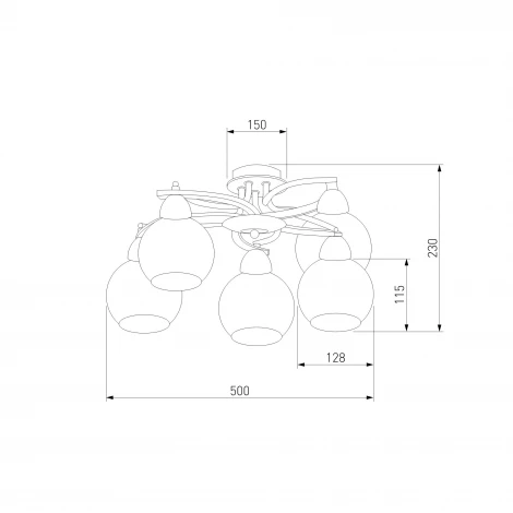 Потолочная люстра Eurosvet 9654 9654/5 хром/венге (220V, шарики)