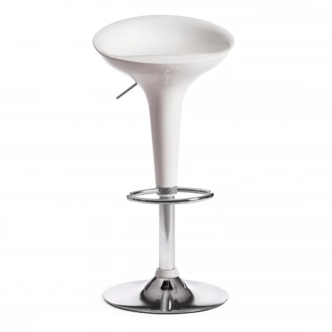 Стул барный NAIL (mod. KY801) белый/хром (металл/пластик)