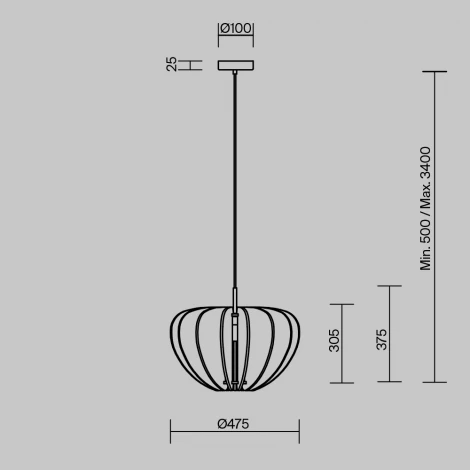 Подвесной светильник Maytoni Cambio MOD398PL-01S (220V, на проводе)