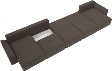 Диван п-образный Лига-048 НПБ МегаЛонг Лига Диванов (Рогожка) арт.128315