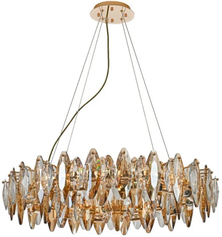 Подвесная люстра хрустальная Favourite Glans 4719-12P (220V, на тросе)