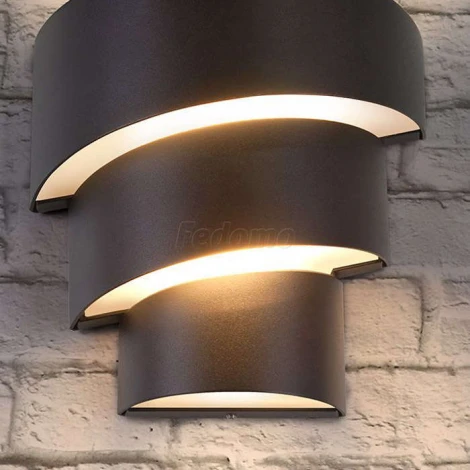 Настенный светодиодный светильник уличный 1535 черный Elektrostandard Helix TECHNO LED